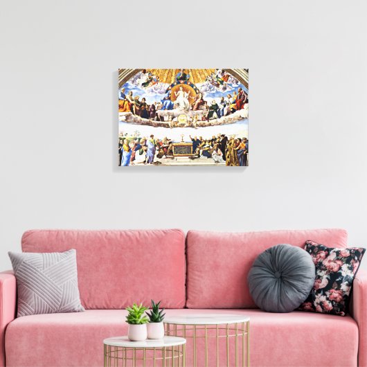 Raphael - Disputatie van het Heilige Stoel Canvas Afdruk (Insitu (Woonkamer))