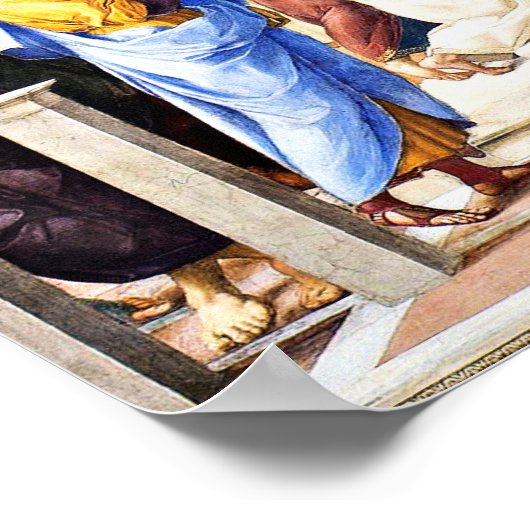 Raphael - Disputatie van het Heilige Stoel Poster (Hoek)