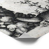 Raphael - drie putti voor een grote klier poster (Hoek)