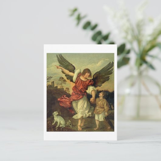 Raphael en Tobias, 1507-8 (olie op het paneel) Briefkaart (Staand voorkant)