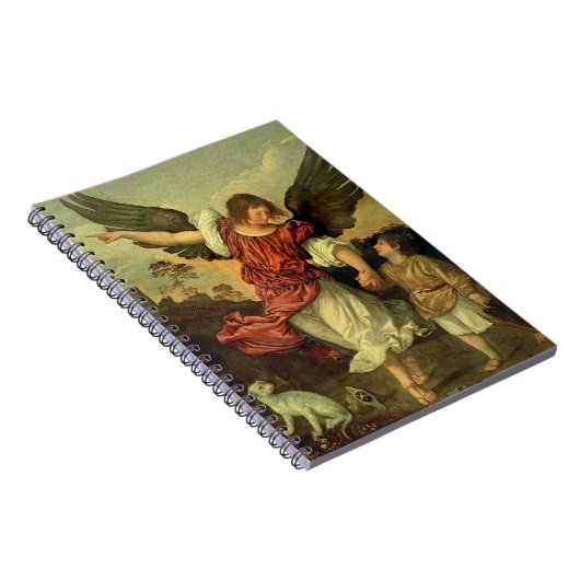 Raphael en Tobias, 1507-8 (olie op het paneel) Notitieboek (Rechterzijde)