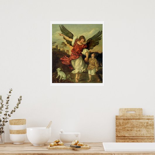 Raphael en Tobias, 1507-8 (olie op het paneel) Poster (Keuken)