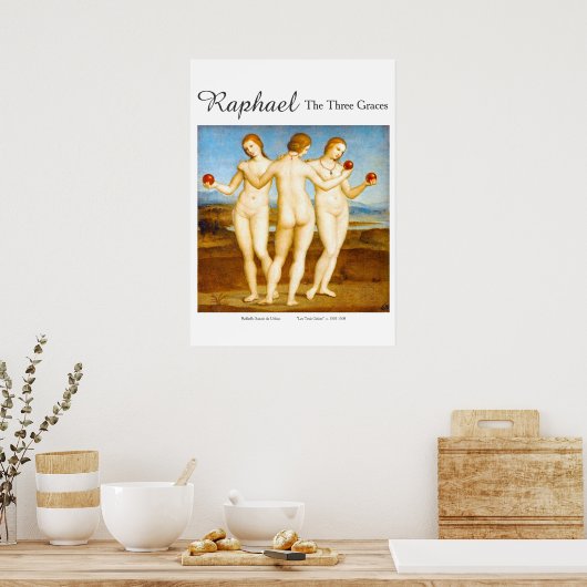 Raphael herstelde de drie races die schilderen poster (Keuken)