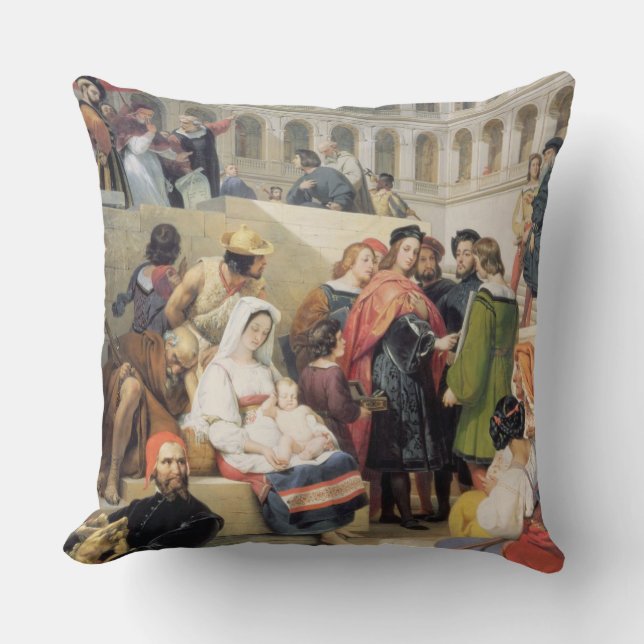 Raphaël in het Vaticaan, 1832 (olie op canvas) Kussen (Voorkant)
