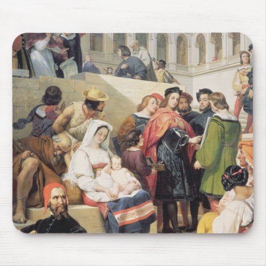 Raphaël in het Vaticaan, 1832 (olie op canvas) Muismat (Voorkant)