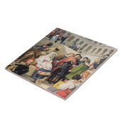 Raphaël in het Vaticaan, 1832 (olie op canvas) Tegeltje (Zijkant)