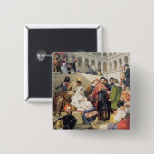 Raphaël in het Vaticaan, 1832 (olie op canvas) Vierkante Button 5,1 Cm (Voorkant /achterkant)