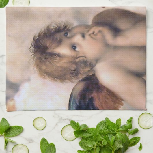 Raphael Italy Cherub Angels Kitchen Towel Theedoek (Gevouwen)