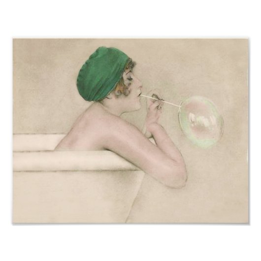 Raphael Kirchner 1916 "Bubbles"  afdrukken Foto Afdruk (Voorkant)