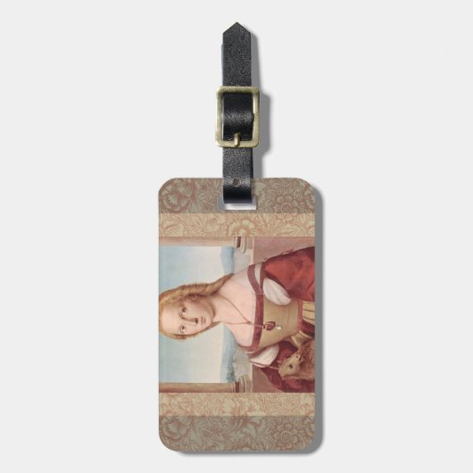 Raphael Lady en Unicorn Classic Bagagelabel (Voorkant verticaal)