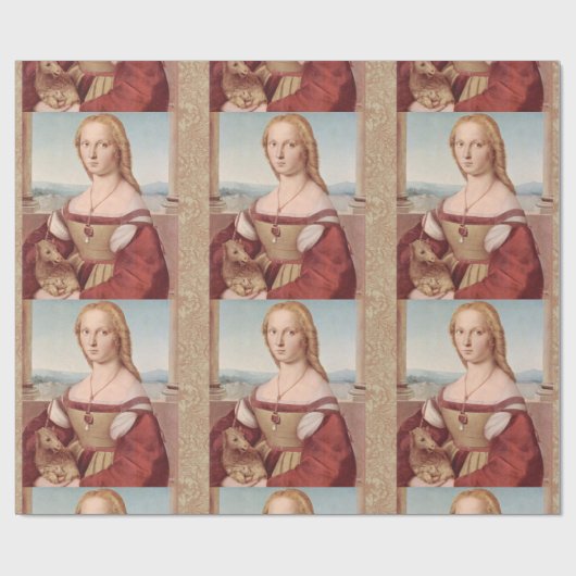 Raphael Lady en Unicorn Classic Cadeaupapier (Vlak)