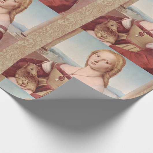 Raphael Lady en Unicorn Classic Cadeaupapier (Hoek)