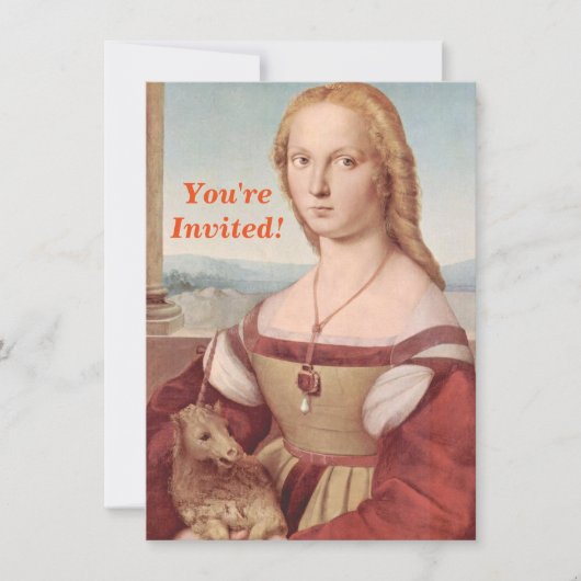 Raphael Lady en Unicorn Classic Kaart (Voorkant)