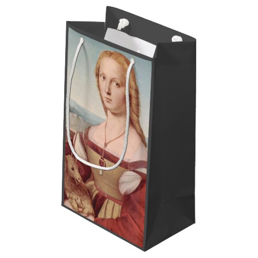 Raphael Lady en Unicorn Classic Klein Cadeauzakje (Achterkant Gekanteld)