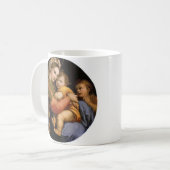Raphael , Madonna della seggiola Koffiemok (Voorkant links)