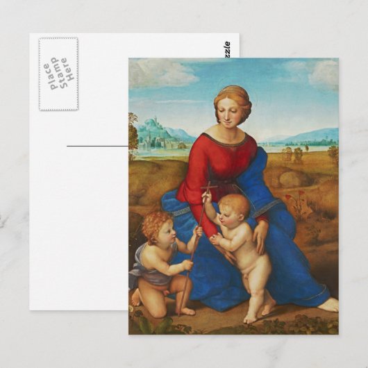 Raphael: Madonna in de Meadow Briefkaart (Voorkant / Achterkant)