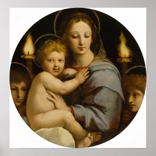 Raphael - Madonna van de kandelaars Poster (Voorkant)