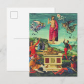Raphael Opstandinging van Jezus Christus Kunst Aankondigingskaart (Voorkant / Achterkant)