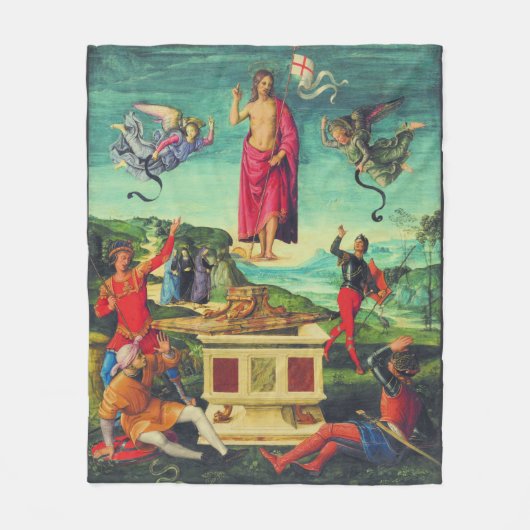 Raphael Opstandinging van Jezus Christus Kunst Fleece Deken (Voorkant)