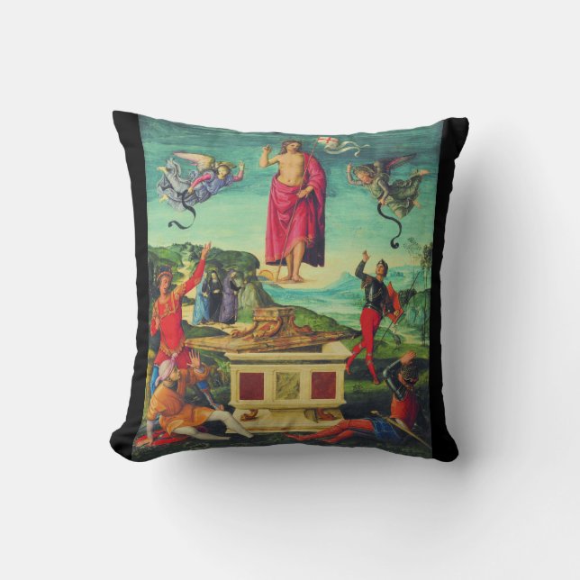 Raphael Opstandinging van Jezus Christus Kunst Kussen (Voorkant)