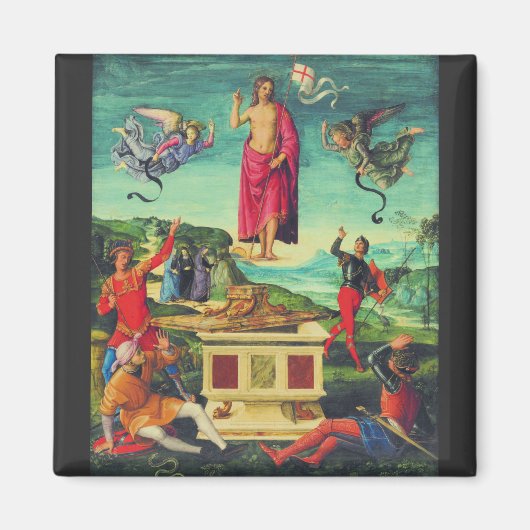 Raphael Opstandinging van Jezus Christus Kunst Magneet (Voorkant)