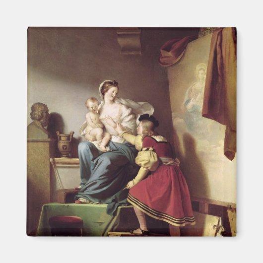 Raphael past zijn model aan magneet (Voorkant)