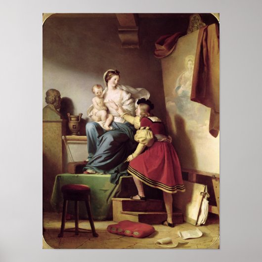 Raphael past zijn model aan poster (Voorkant)