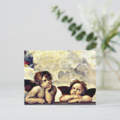 Raphael: Putti, Detail from the Sistine Madonna Briefkaart (Staand voorkant)