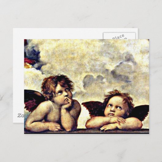 Raphael: Putti, Detail from the Sistine Madonna Briefkaart (Voorkant / Achterkant)