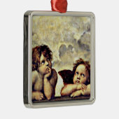 Raphael: Putti, Detail van de Sistine Madonna. Metalen Ornament (Rechts)