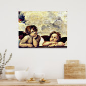 Raphael: Putti, Detail van de Sistine Madonna. Poster (Keuken)