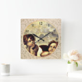 Raphaël: Putti, Detail van de Sistine Madonna Vierkante Klok (Huis)