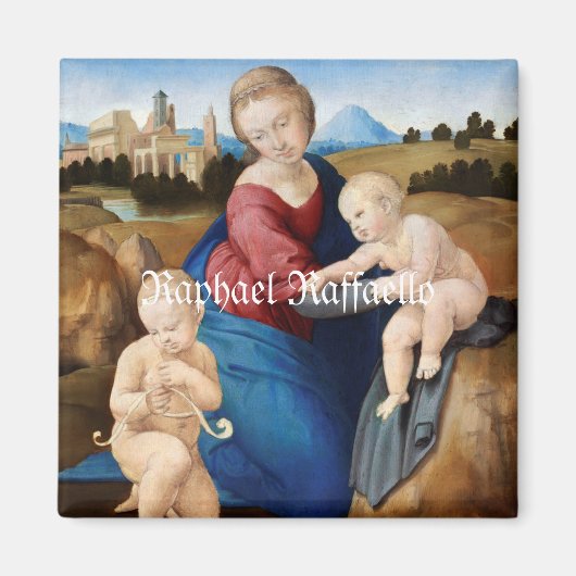 Raphael Raffaello Madonna en Child Baby Saint Magneet (Voorkant)