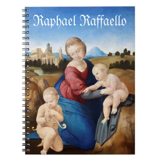 Raphael Raffaello Madonna en Child Baby Saint Notitieboek (Voorkant)