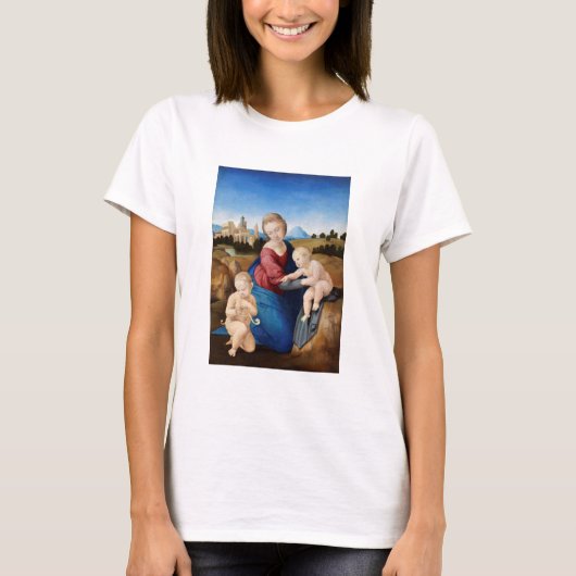 Raphael Raffaello Madonna en Child Baby Saint T-shirt (Voorkant)