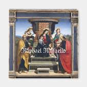 Raphael Raffaello Madonna en Child Enthroned Magneet (Voorkant)