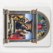 Raphael Raffaello Madonna en Child Enthroned Muismat (Voorkant)