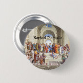 Raphael Raffaello School of Athens Ronde Button 5,7 Cm (Voorkant /achterkant)
