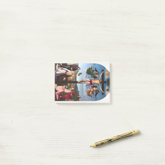 Raphael Raffaello The Mond Crucifixe Jesus Post-it® Notes (Op bureau)