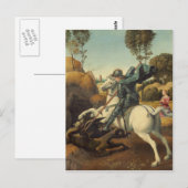 Raphael - Saint George en de Draak Briefkaart (Voorkant / Achterkant)