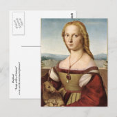 Raphael Sanzio - Dame met een Eenhoorn Briefkaart (Voorkant / Achterkant)