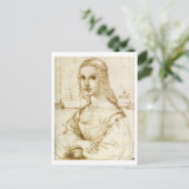 Raphaël schets 1504 EERDERE MONA LISA Briefkaart (Staand voorkant)