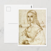 Raphaël schets 1504 EERDERE MONA LISA Briefkaart (Voorkant / Achterkant)