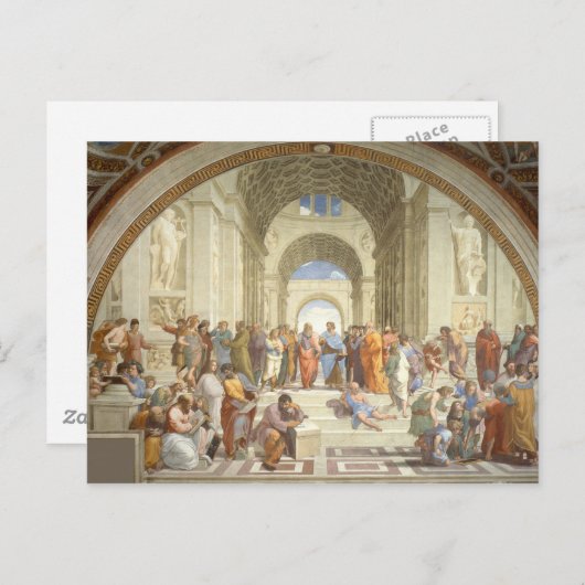 Raphael - School of Athene Briefkaart (Voorkant / Achterkant)
