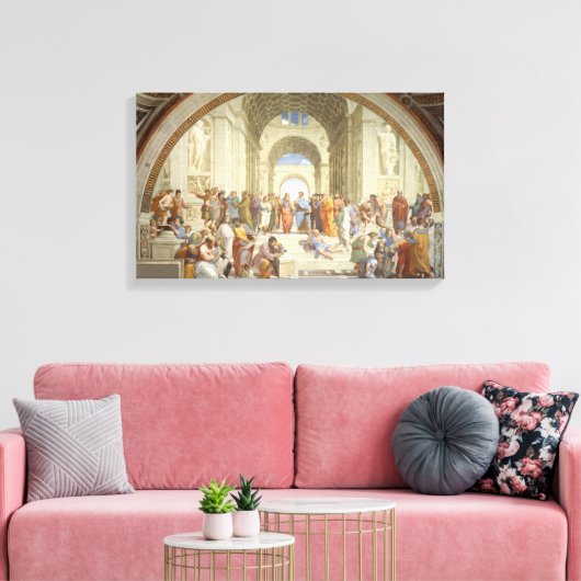 Raphael - School of Athene Canvas Afdruk (Insitu (Woonkamer))