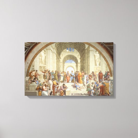 Raphael - School of Athene Canvas Afdruk (Voorkant)