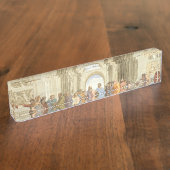 Raphael - School of Athene Naambordje (Zijkant)