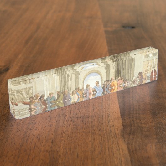 Raphael - School of Athene Naambordje (Zijkant)