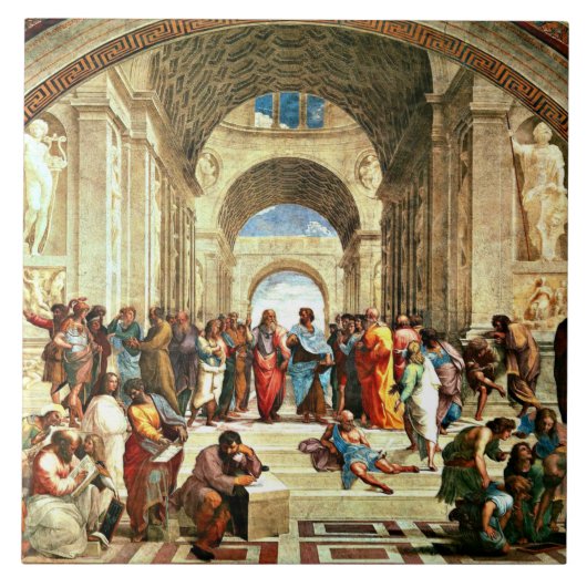 Raphael - School of Athene Tegeltje (Voorkant)