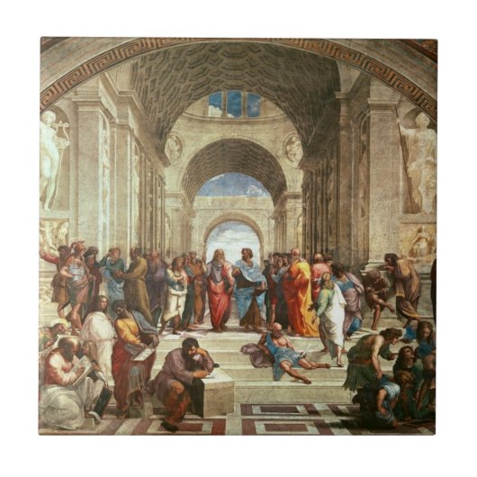 Raphael - School of Athene Tegeltje (Voorkant)